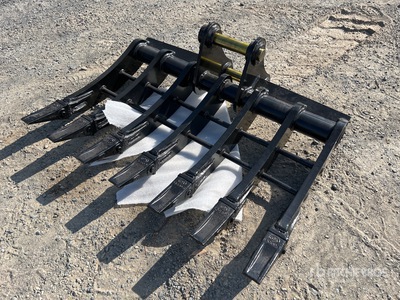 2025 Warrior 1000 mm Q/C Excavator Rake - Fits 5 - 6 Ton (Unused)