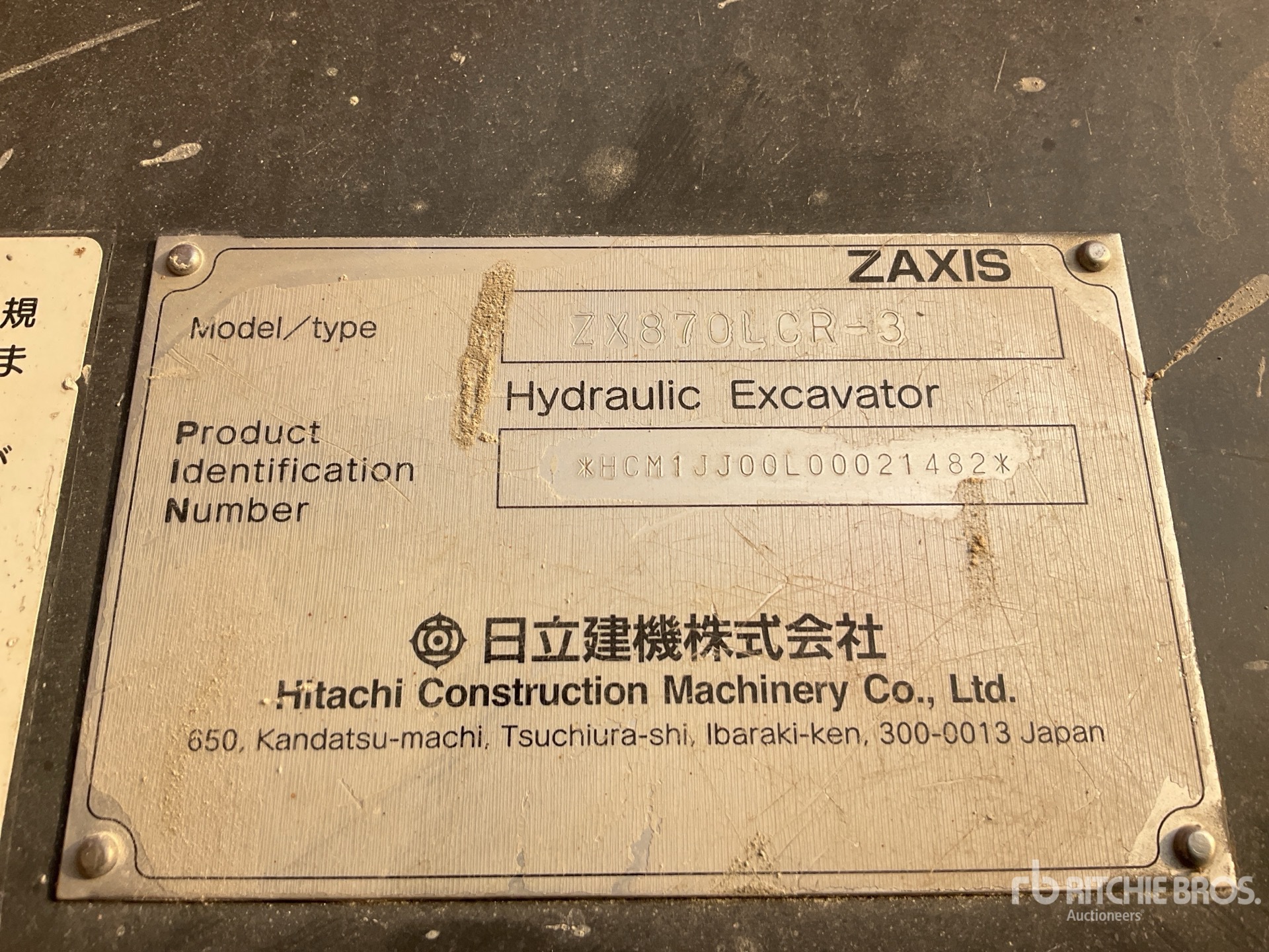 2015 Hitachi ZX870LCR-3 Excavadora de Cadenas