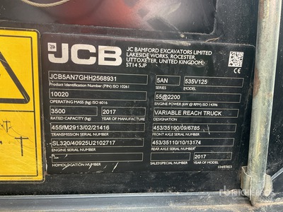 2017 JCB 535-125 Telehandler