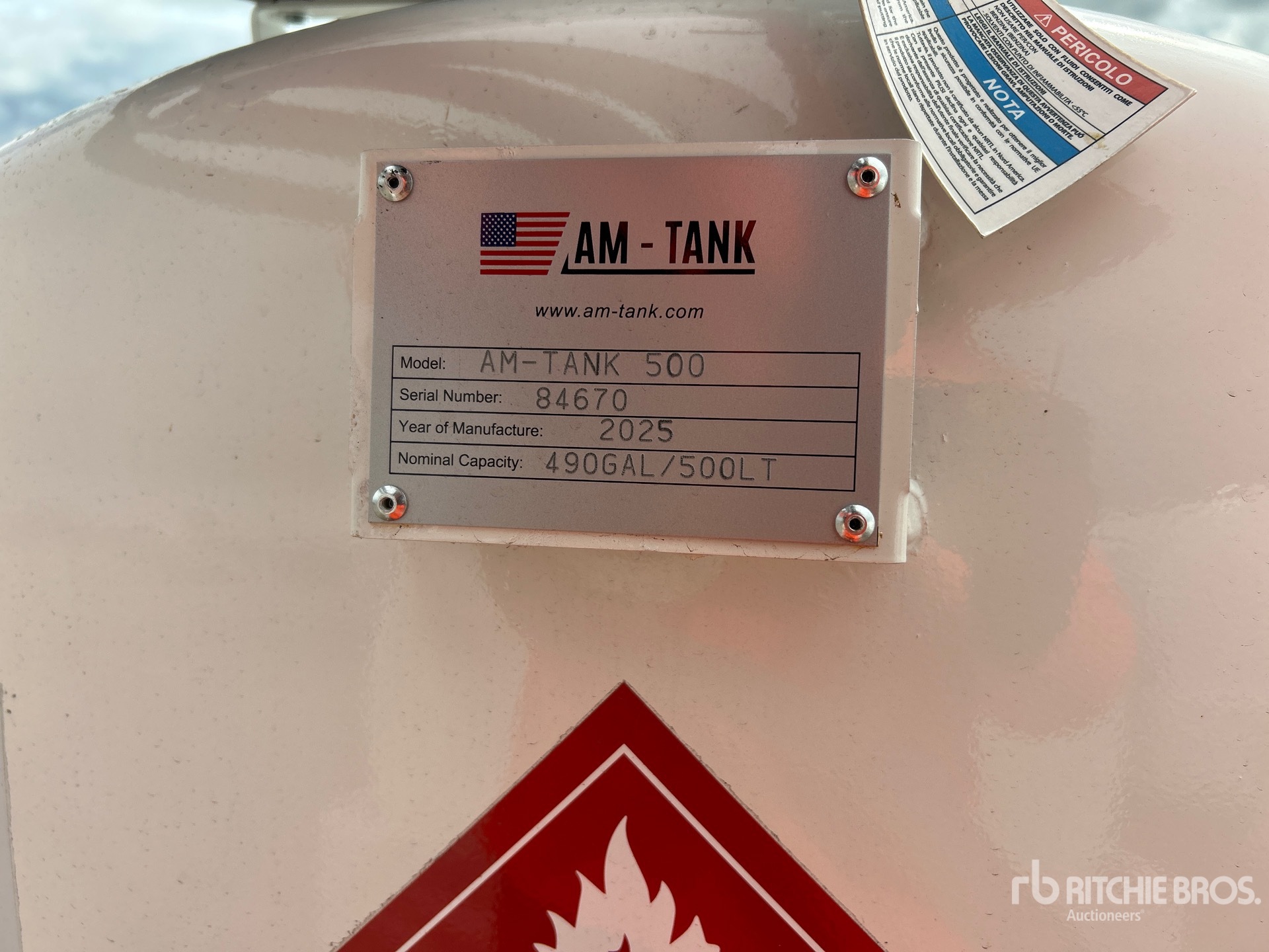 2025 AM Tank AM-TANK500 555 gal Skid Mounted Steel Tanque de combustible (Unused)