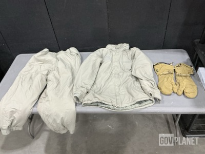 (9) Pairs of Extreme Cold Weather Trousers, (20) Parkas & Assorted Items