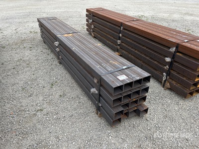 Quantity of 16  Unknown or N/A 12ft, 5 X 4 X 11Ga Rectangle Tube