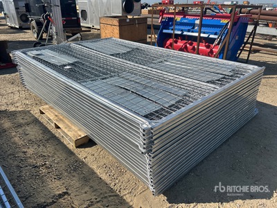Quantity of (40) 9 ft 6 in x 6 ft Galvanized Temporary Site Fence