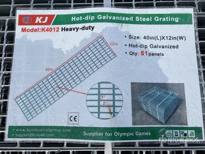 2025 KJ K4012 Hot-Dip Galvanized Steel Grating (Unused)