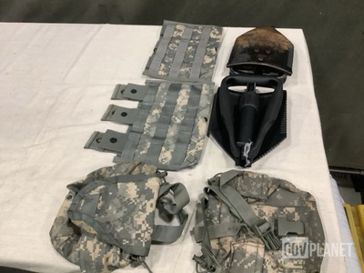 (2) Entrenching Tools, (15) M4 Three Mag Pouches & Assorted Items