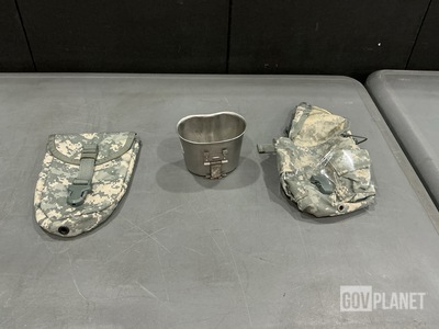 (327) Canteen Pouches, (69) Water Canteen Cups & Assorted Items