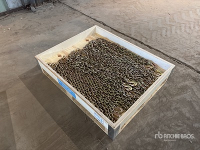 Quantity of (10) 3/8 in G70 Transport Chains Varios. Industrial (Unused)
