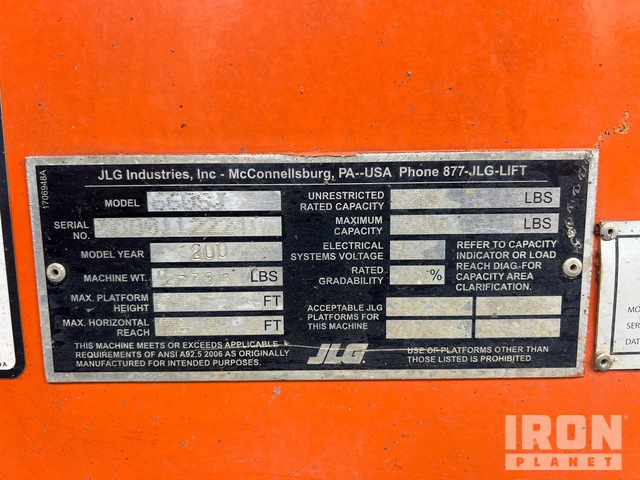 ELEVADOR ARTICULADO 2007 JLG 4WD 660SJ