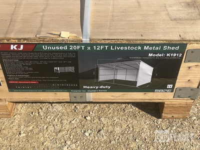 KJ K1912 Livestock Metal Shed - Unused