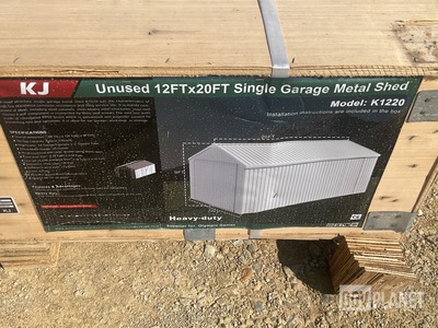 KJ K1220 Single Garage Metal Shed - Unused