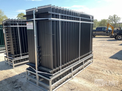 (30) Pieces of Galvanized Steel Garden/Public Space Fence w/(31) Post Connectors