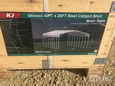 KJ K4020 Steel Carport Shed - Unused