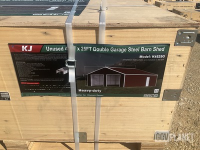 KJ K4525G Double Garage Steel Barn Shed - Unused