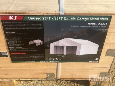 KJ K2223 Double Garage Metal Shed - Unused