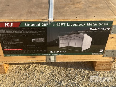 KJ K1912 Livestock Metal Shed - Unused