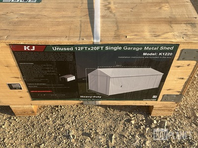 KJ K1220 Single Garage Metal Shed - Unused
