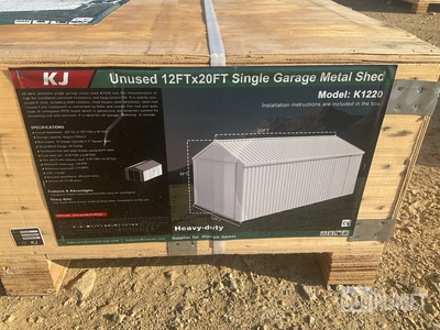 KJ K1220 Single Garage Metal Shed - Unused