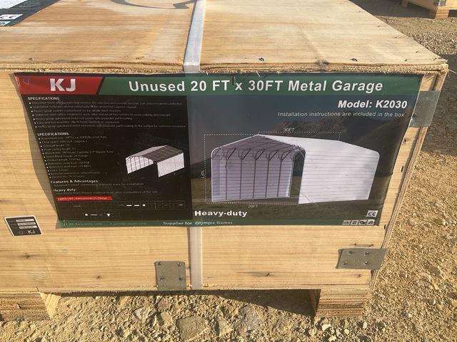 KJ K2030 Metal Garage - Unused