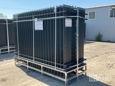 (30) Pieces of Galvanized Steel Garden/Public Space Fence w/(31) Post Connectors