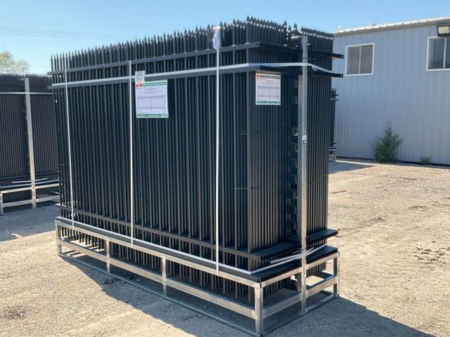 (30) Pieces of Galvanized Steel Garden/Public Space Fence w/(31) Post Connectors