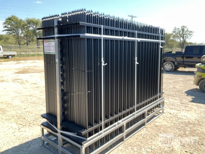 (30) Pieces of Galvanized Steel Garden/Public Space Fence w/(31) Post Connectors