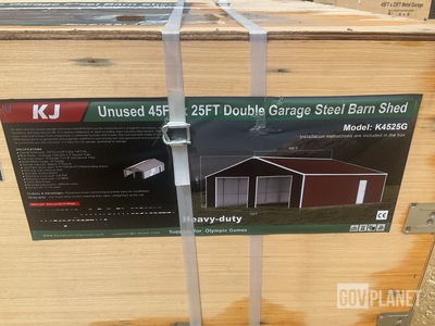 KJ K4525G Double Garage Steel Barn Shed - Unused