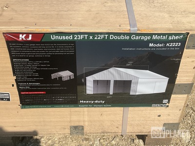 KJ K2223 Double Garage Metal Shed - Unused