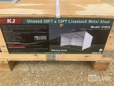 KJ K1912 Livestock Metal Shed - Unused