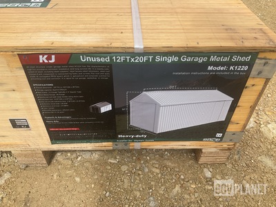 KJ K1220 Single Garage Metal Shed - Unused