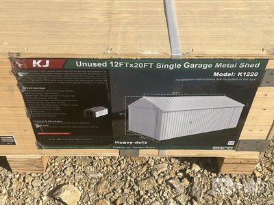KJ K1220 Single Garage Metal Shed - Unused