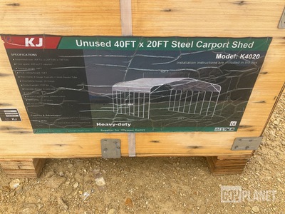 KJ K4020 Steel Carport Shed - Unused