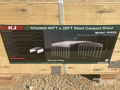 KJ K4020 Steel Carport Shed - Unused