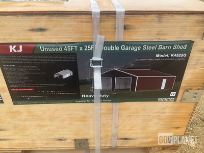 KJ K4525G Double Garage Steel Barn Shed - Unused