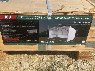 KJ K1912 Livestock Metal Shed - Unused