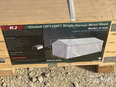 KJ K1220 Single Garage Metal Shed - Unused