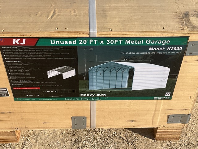 KJ K2030 Metal Garage - Unused KJ K2030 Metal Garage - Unused