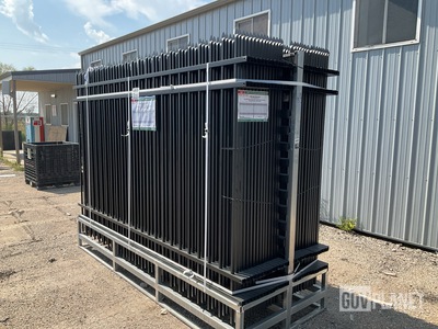 (30) Pieces of Galvanized Steel Garden/Public Space Fence w/(31) Post Connectors