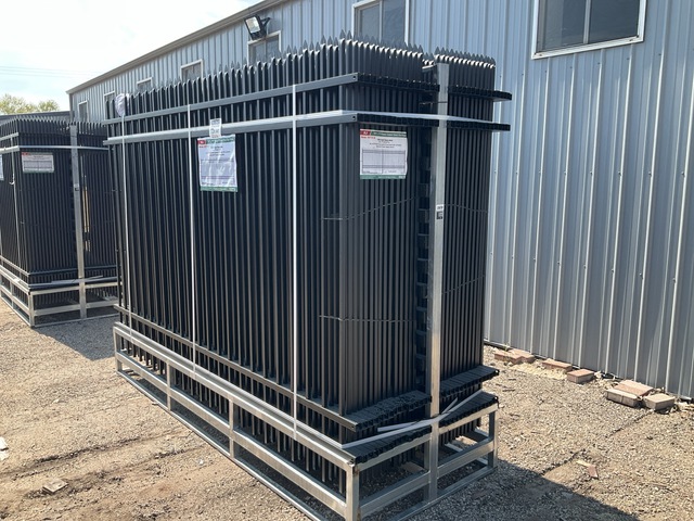 (30) Pieces of Galvanized Steel Garden/Public Space Fence w/(31) Post Connectors