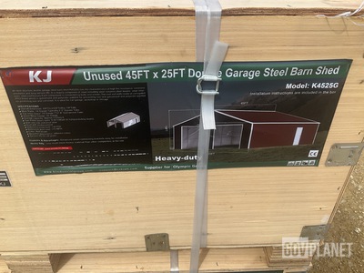 KJ K4525G Double Garage Steel Barn Shed - Unused