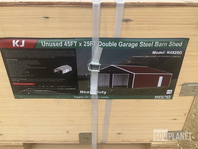 KJ K4525G Double Garage Steel Barn Shed - Unused
