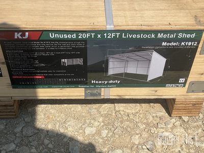 KJ K1912 Livestock Metal Shed - Unused