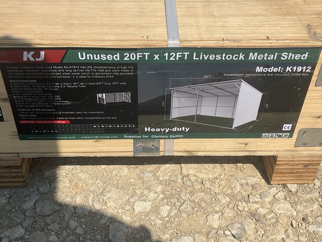 KJ K1912 Livestock Metal Shed - Unused