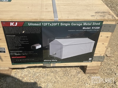 KJ K1220 Single Garage Metal Shed - Unused