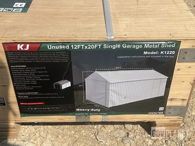 KJ K1220 Single Garage Metal Shed - Unused