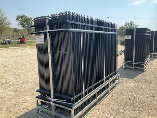 (30) Pieces of Galvanized Steel Garden/Public Space Fence w/(31) Post Connectors (30) Pieces of Galvanized Steel Garden/Public Space Fence w/(31) Post Connectors