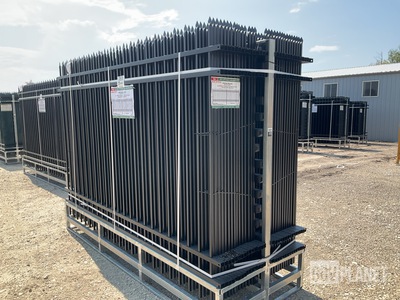 (30) Pieces of Galvanized Steel Garden/Public Space Fence w/(31) Post Connectors