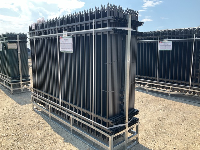 (24) Pieces of KJ Powder Coated Steel Fence w/(25) Post Connectors - Unused (24) Pieces of KJ Powder Coated Steel Fence w/(25) Post Connectors - Unused