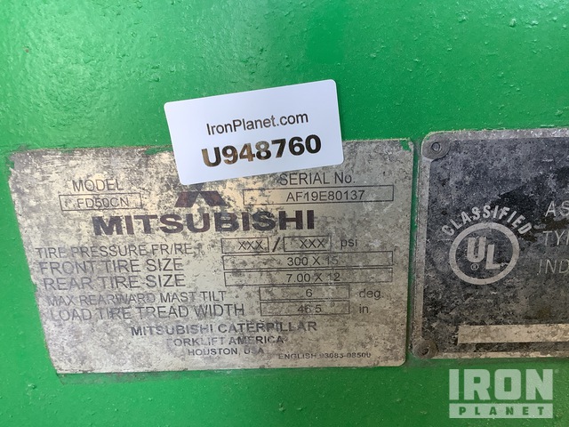 MONTACARGAS 2018 MITSUBISHI FD50CN