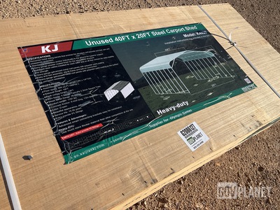 KJ K4020 Steel Carport Shed - Unused