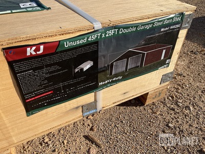 KJ K4525G Double Garage Steel Barn Shed - Unused